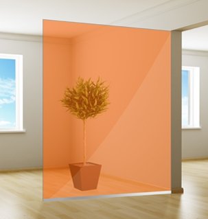 Colored Window Film | Transparent | Orange