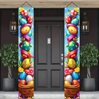 Banners with Easter eggs 01