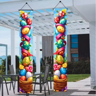 Banners with Easter eggs 01