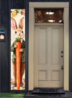 Banner Easter Bunny  with Carrot