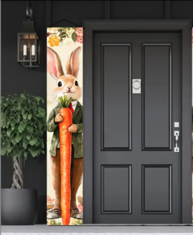 Banner Easter Bunny  with Carrot
