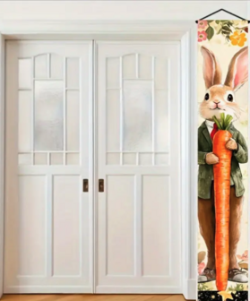 Banner Easter Bunny  with Carrot