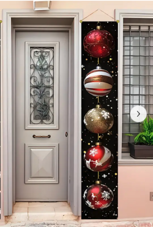 Christmas baubles banner