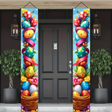 Banners with Easter eggs 01