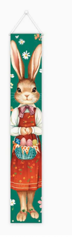 Banner Easter Bunny woman