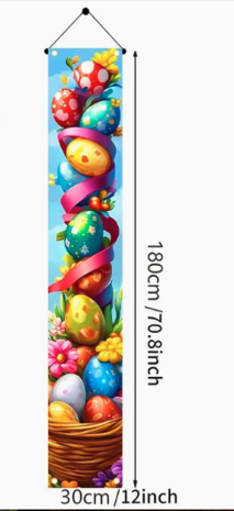 Banner with Easter eggs