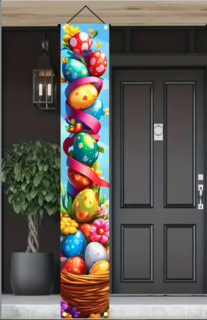 Banner with Easter eggs