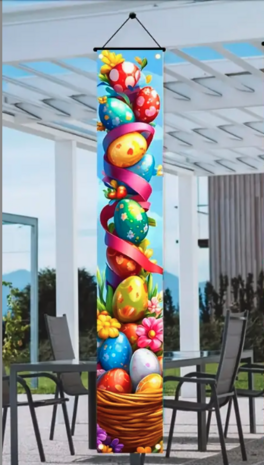 Banner with Easter eggs