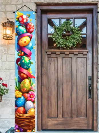 Banner with Easter eggs