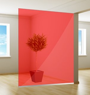 Colored Window Film | Transparent | Red