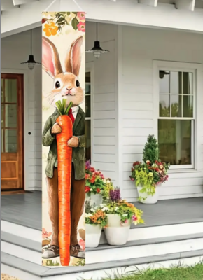 Banner Easter Bunny  with Carrot